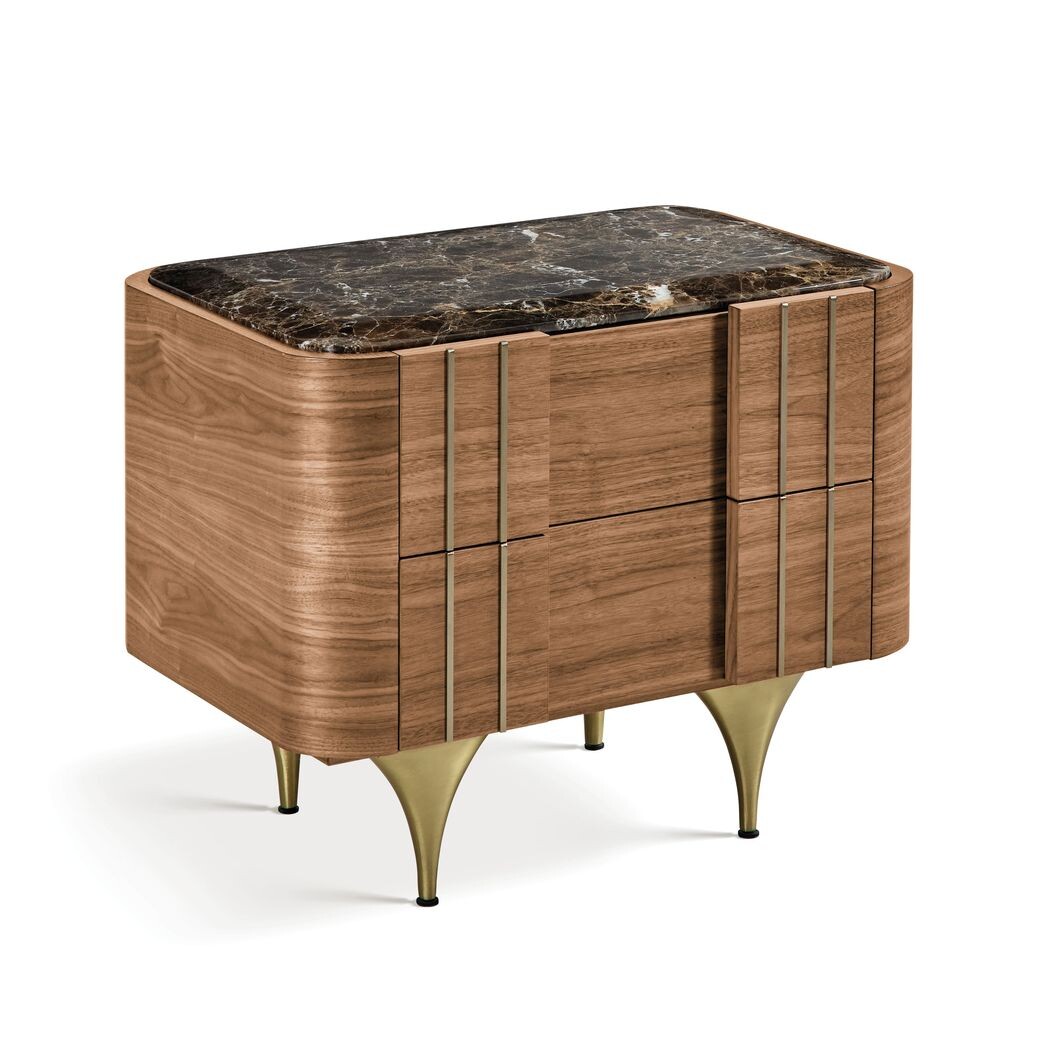 BEDSIDE TABLE (Marble/Porcelain Stoneware Top)