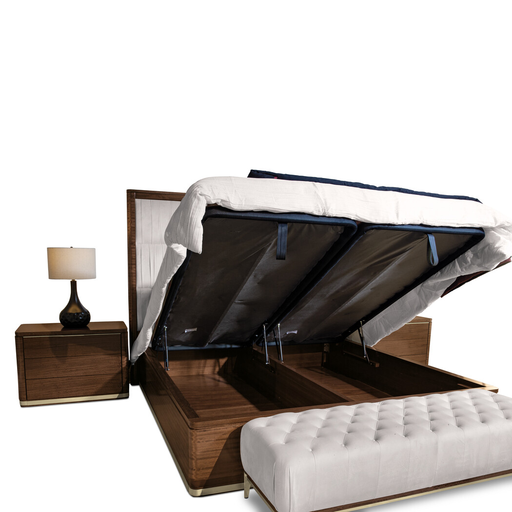 CAMA KING TAPIZADO (USA) Base con canapé abatible