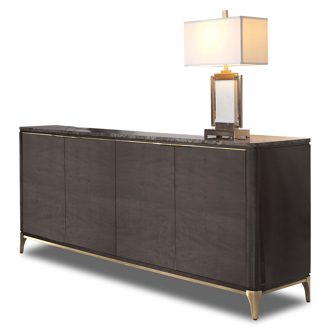CREDENZA (Marble top & Wooden fronts)