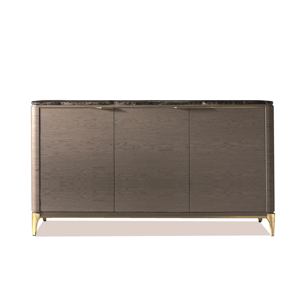 CREDENZA (Marble top & Wooden fronts)