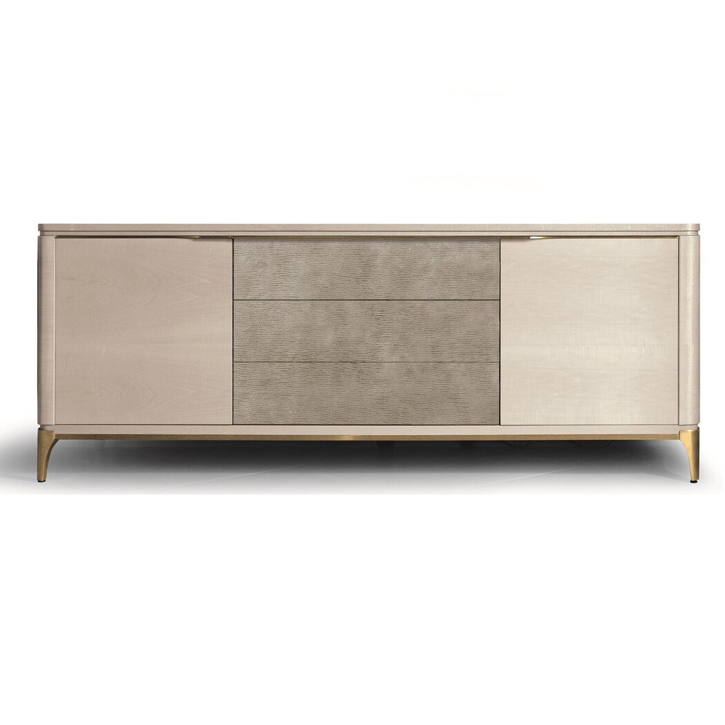 CREDENZA (Wooden top & Leather front)